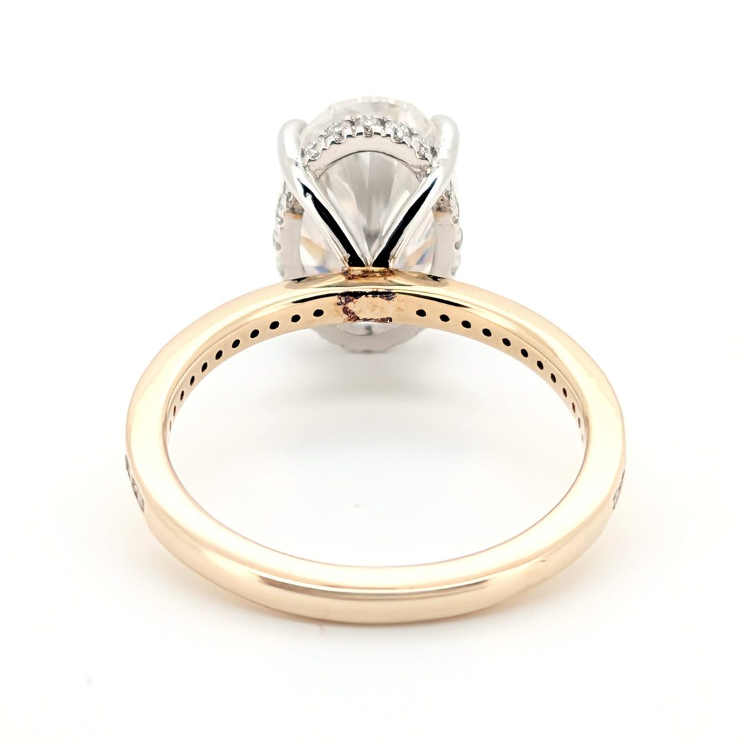 Elannet - Moissanite taille ovale à la modernité intemporelle
