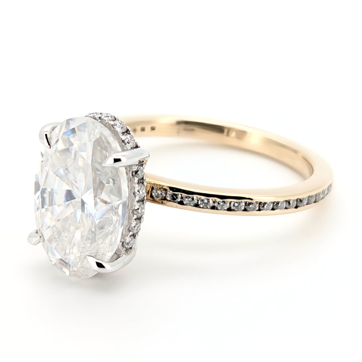 Elannet - Moissanite taille ovale à la modernité intemporelle