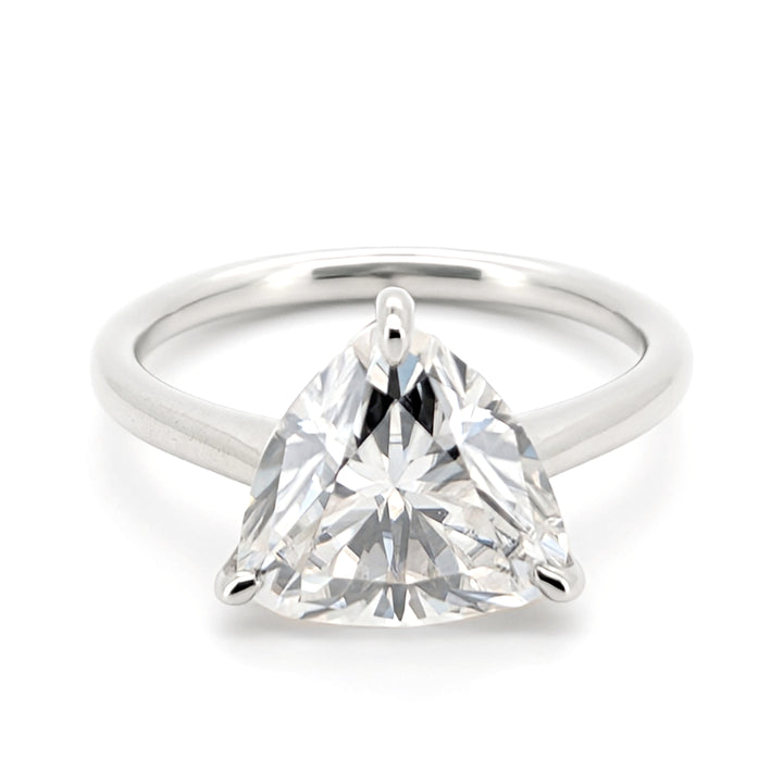 Trillion Cut Moissanite Engagement Ring